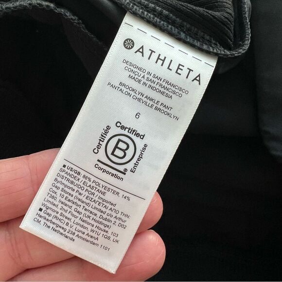 Athleta Brooklyn Mid Rise Ankle Pant Black Size 6 New NWOT - Picture 15 of 16